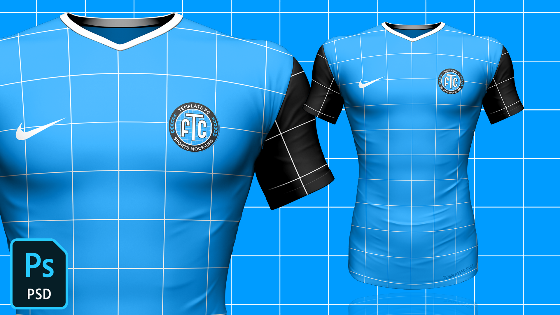 Download 3D Football/Soccer Jersey Template Mock-Up FREE - Template FC