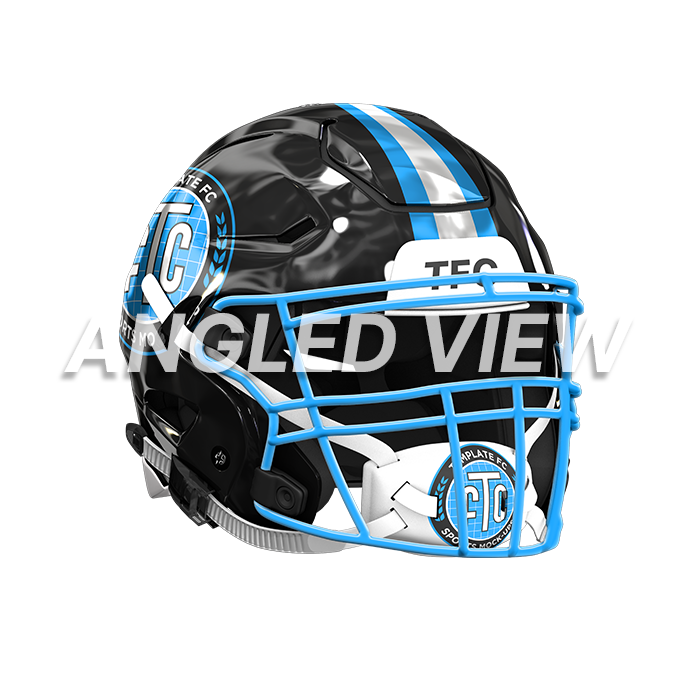 American Football Mockup Template Helmet Angled