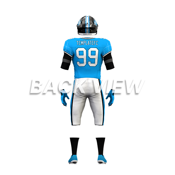 American Football Mockup Template Back
