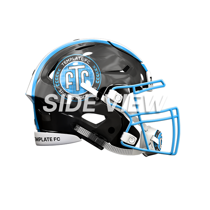 American Football Mockup Template Helmet Side