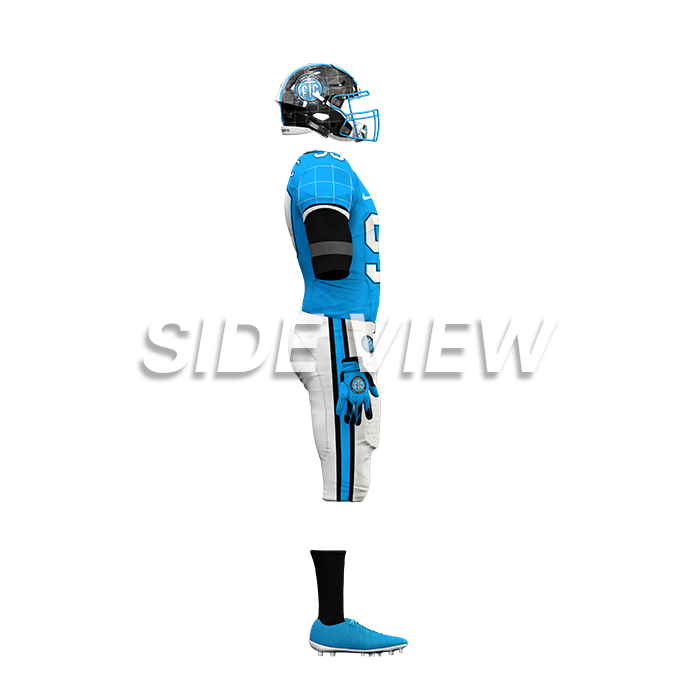 American Football Mockup Template Side