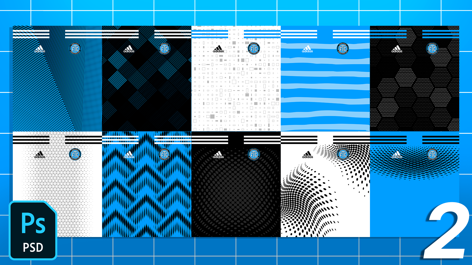 FREE Football/Soccer Jersey Patterns Pack Template FC | vlr.eng.br