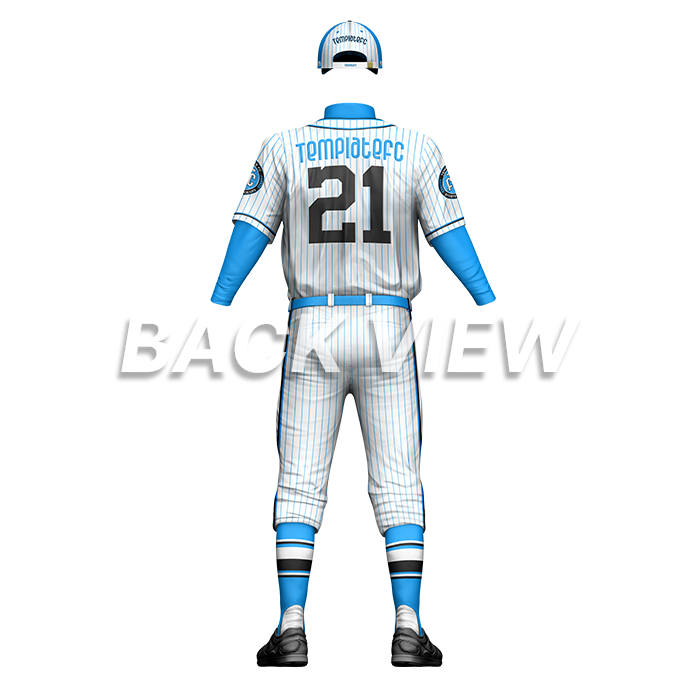 Baseball Mockup Template Back View