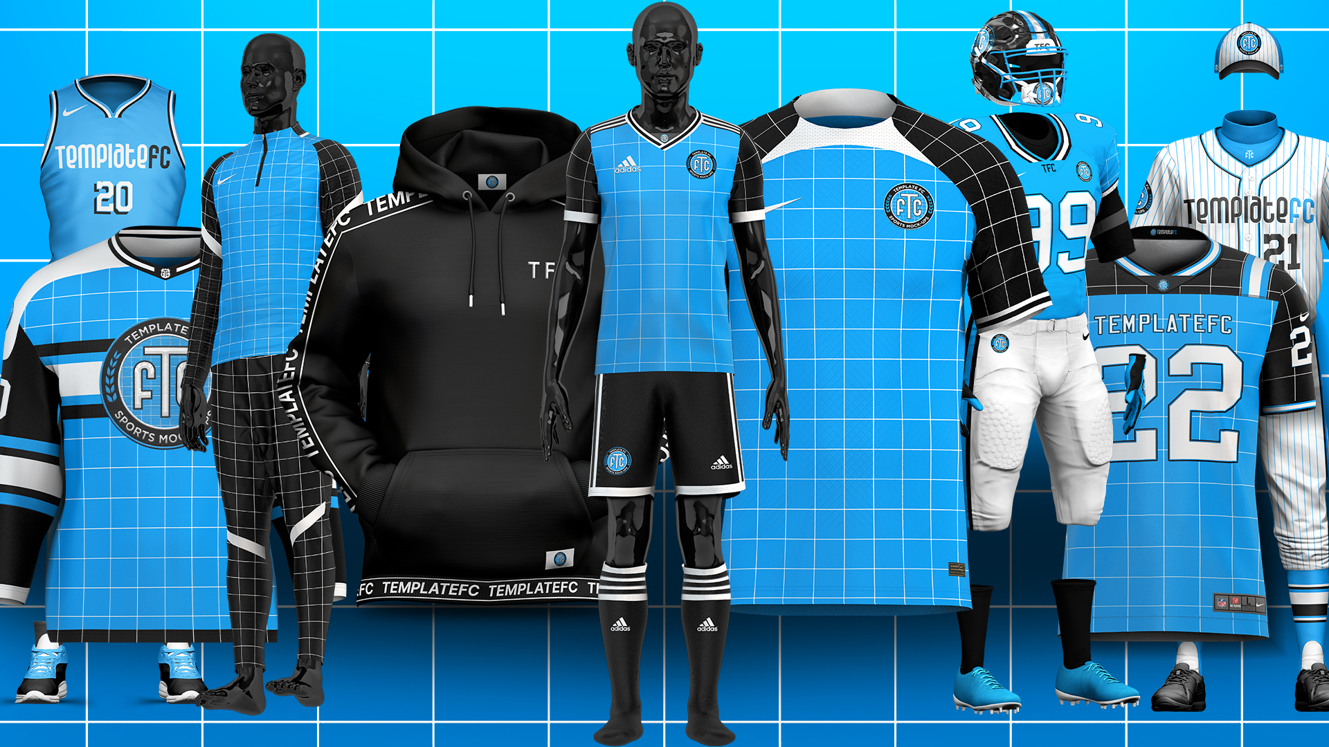 Home of the Best Sports Mock-up Templates & Patterns - TemplateFC