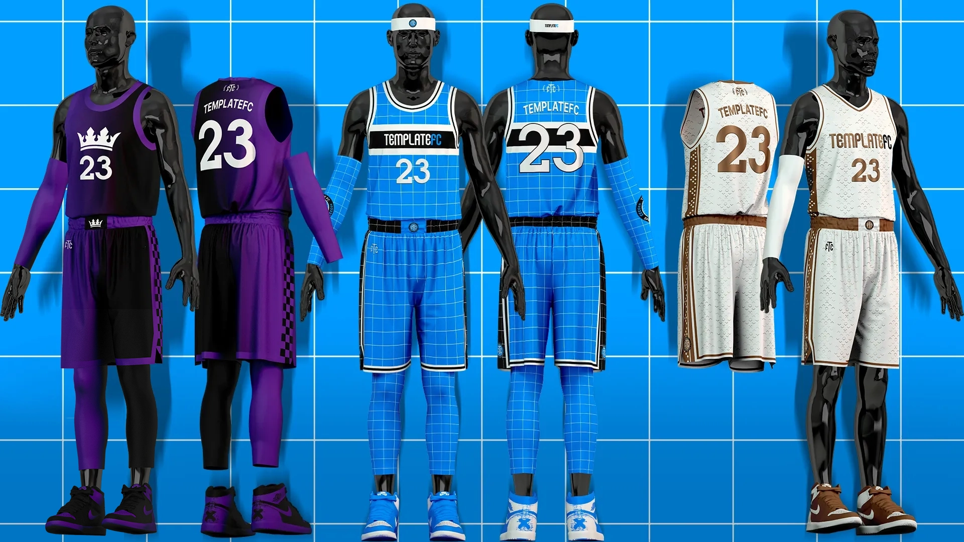 Basketball Uniform Builder Mock-Up Templates