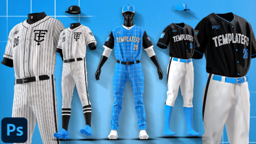 Baseball Uniform Builder Mock-up Templates