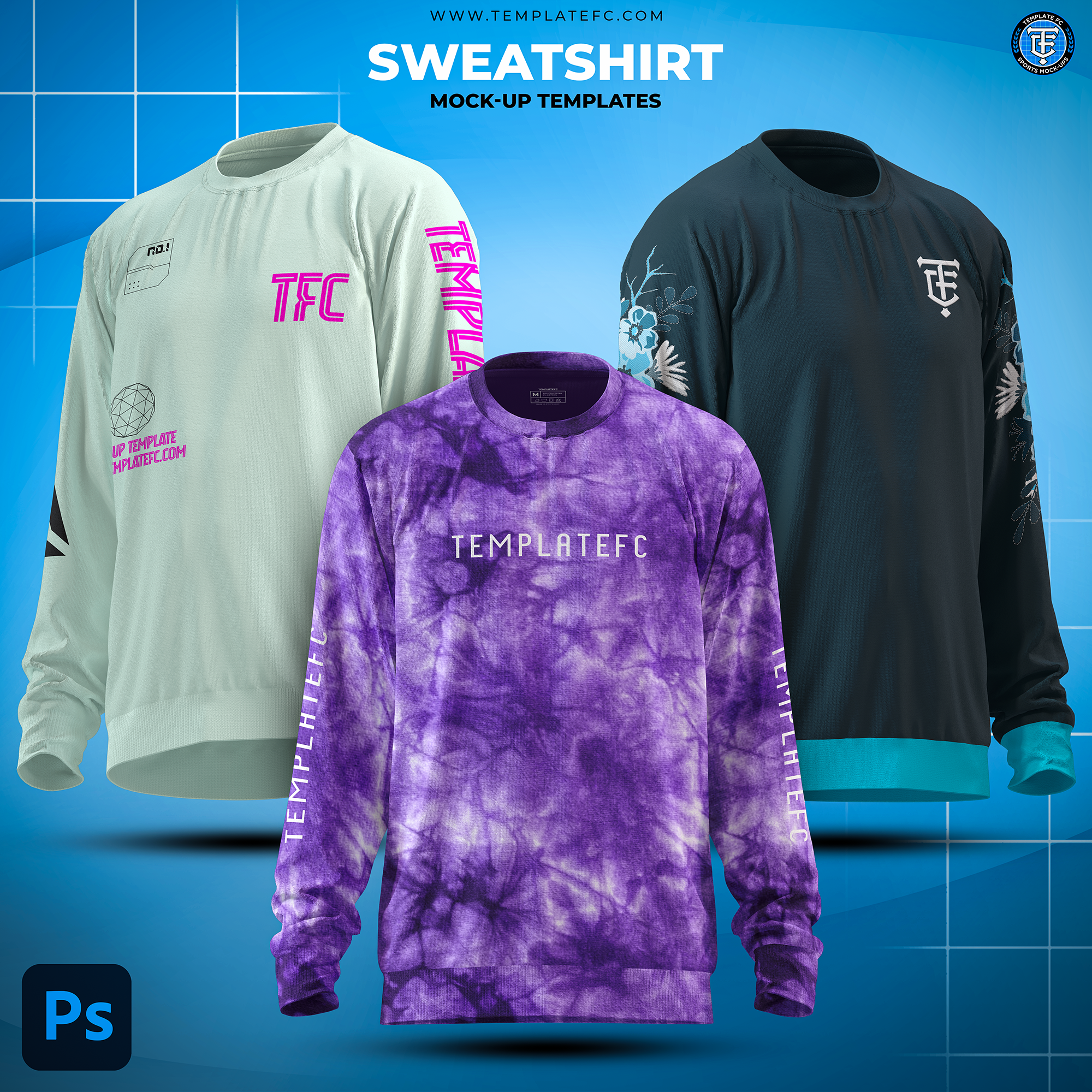 Hoodie/Sweatshirt/Zip Hoodie Combined Mock-up Templates - Image 5