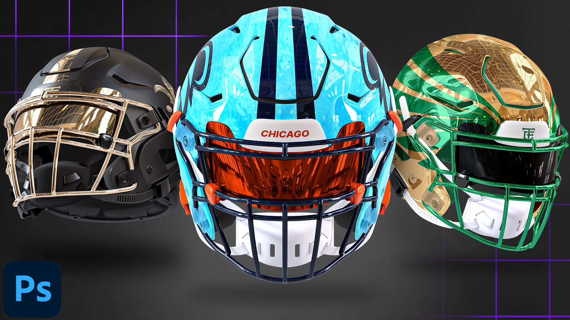 Football Helmet Mock-up Templates
